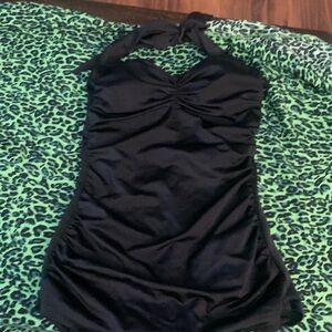 Pin up girl style one piece, halter swim suit Size 6